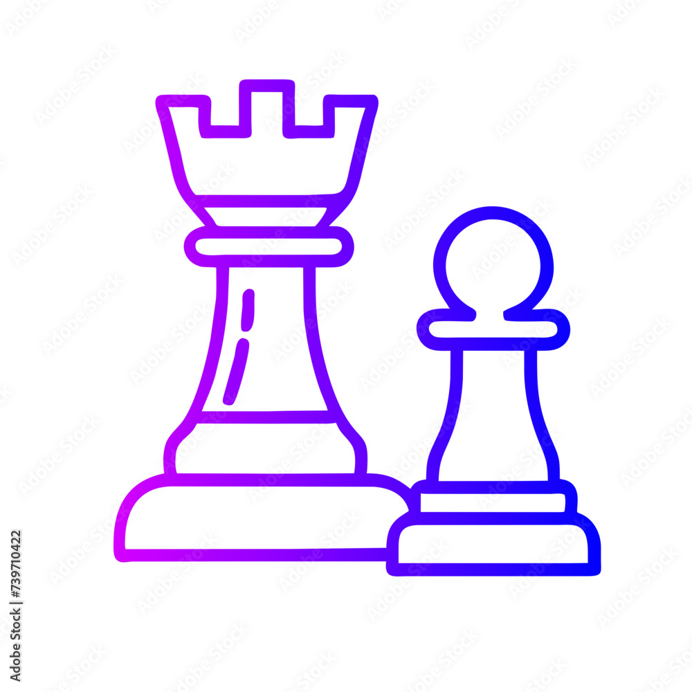 Chess Piece Icon: Symbol of Strategy and Skill Chess Piece Icon: Symbol of Strategy and Skill