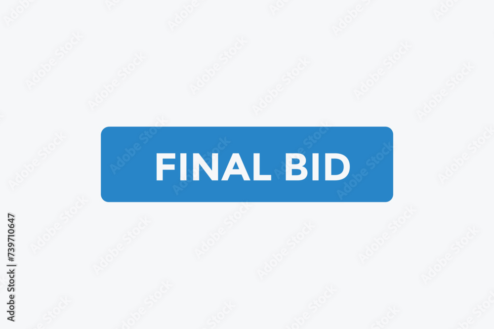 Final bid button web banner templates. Vector Illustration
Final bid button web banner templates. Vector Illustration