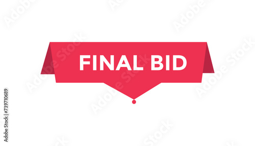 Final bid button web banner templates. Vector Illustration   © MDneamul