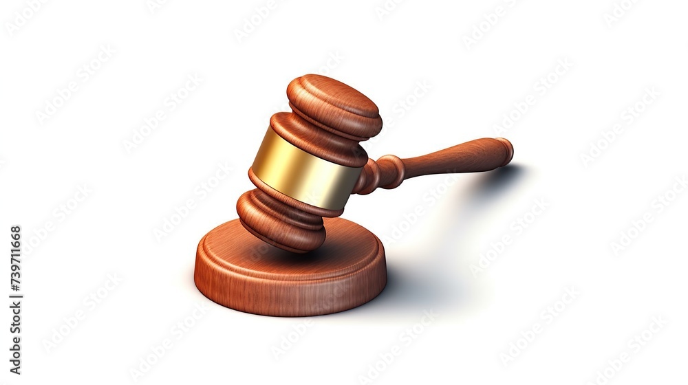 Wooden judge gavel isolated on white background Wooden judge gavel isolated on white background