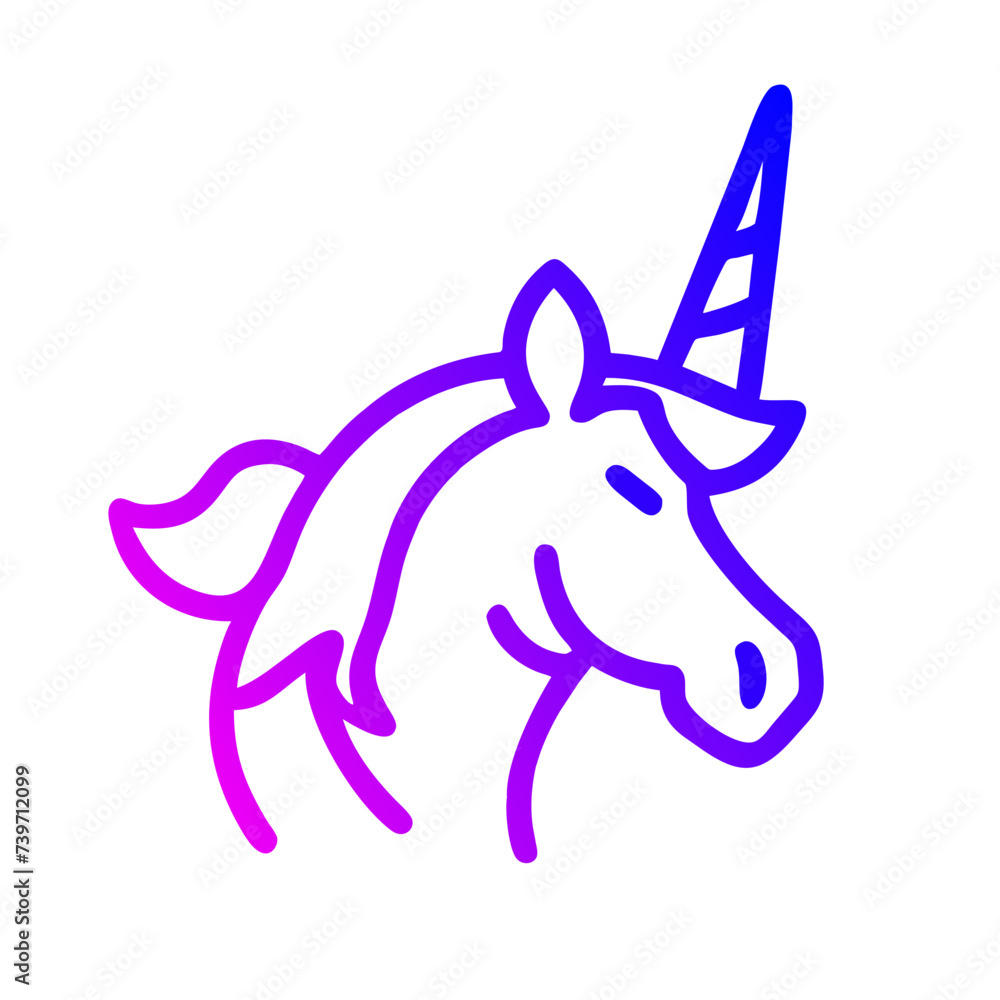 Unicorn Icon: Mythical Creature Symbolizing Magic and Wonder Unicorn Icon: Mythical Creature Symbolizing Magic and Wonder