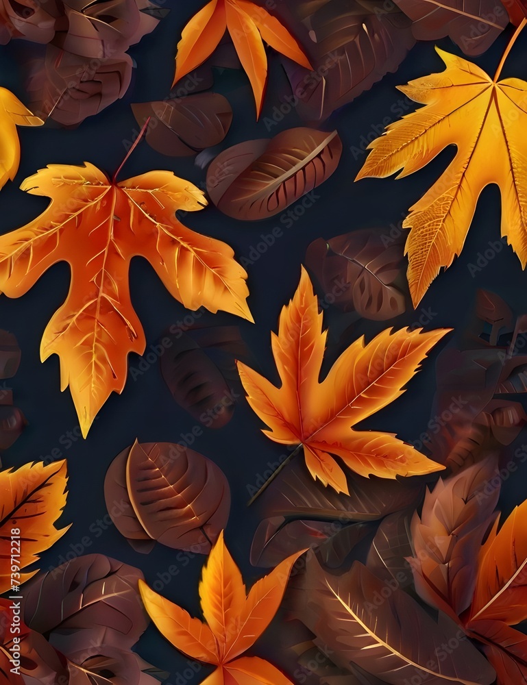 The autumn leaves wallpapers hd Generative AI