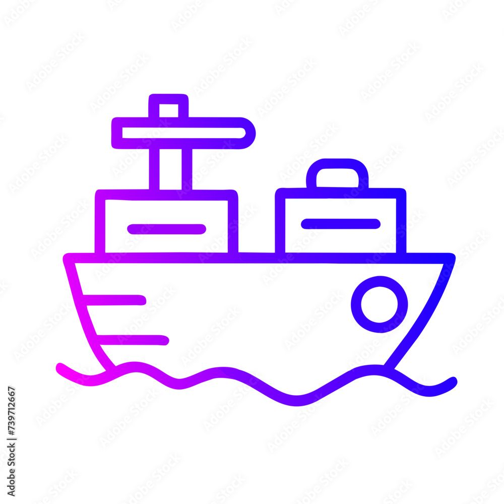 Shipping Ship Icon: Symbol of Transportation and Logistics Shipping Ship Icon: Symbol of Transportation and Logistics