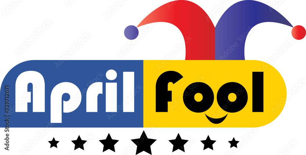 April Fool day logo for banner or poster