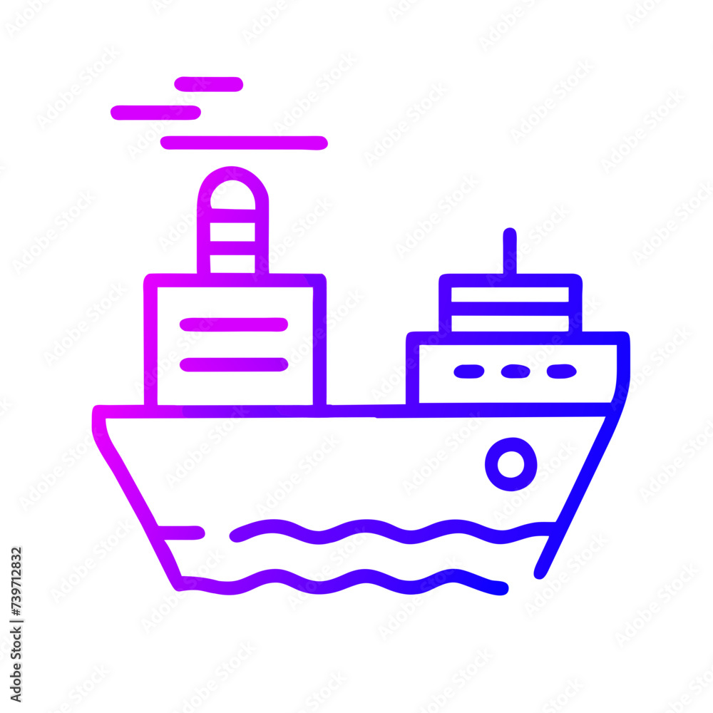 Shipping Ship Icon: Symbol of Transportation and Logistics Shipping Ship Icon: Symbol of Transportation and Logistics