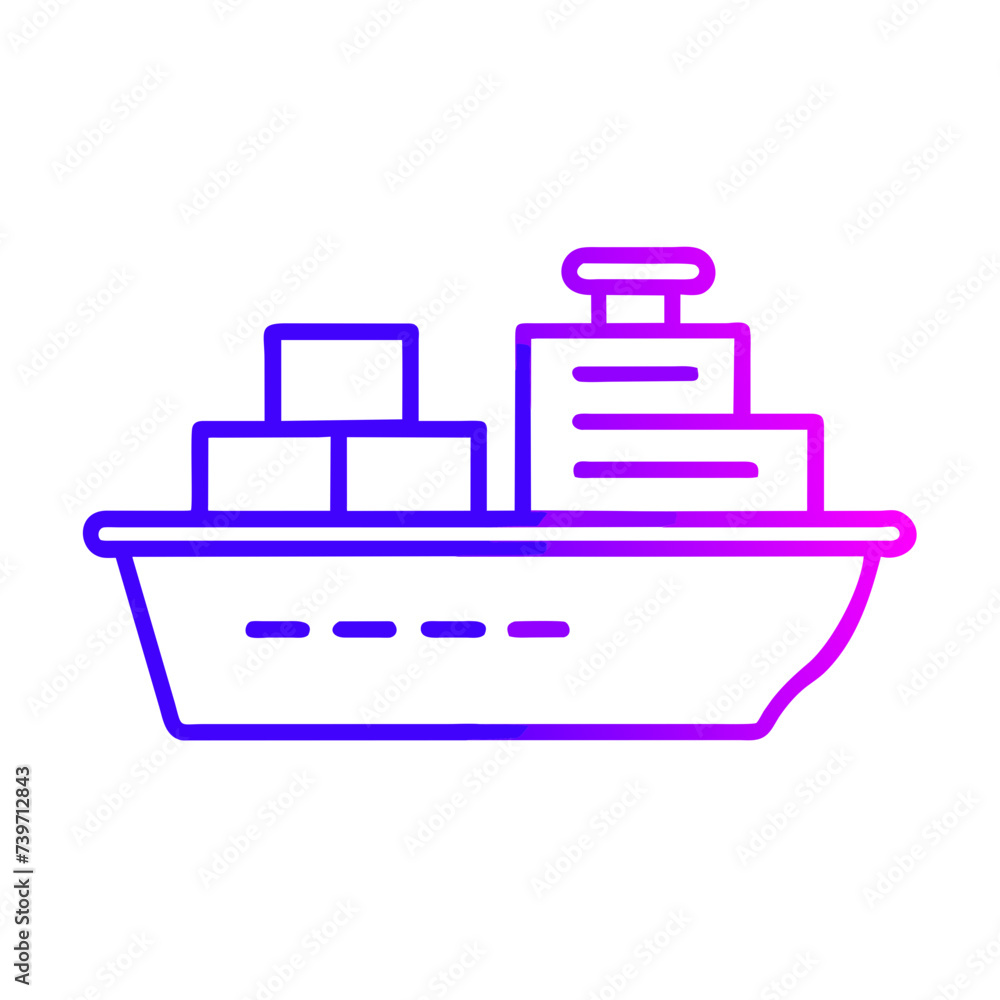 Shipping Ship Icon: Symbol of Transportation and Logistics Shipping Ship Icon: Symbol of Transportation and Logistics