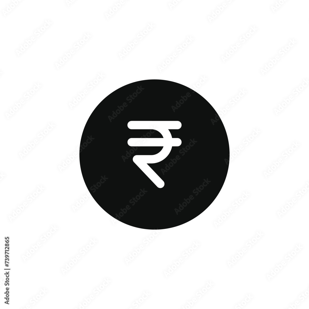 Rupee icon isolated on transparent background Rupee icon isolated on transparent background
