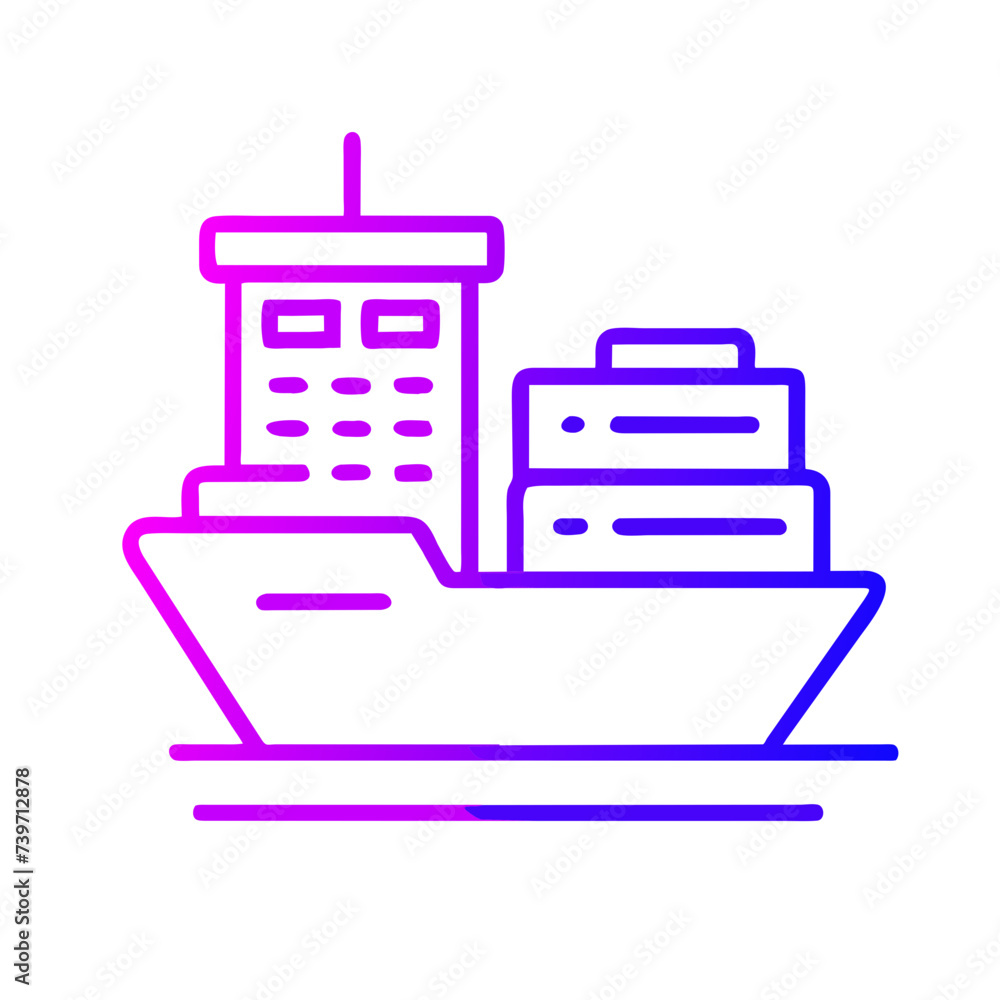 Shipping Ship Icon: Symbol of Transportation and Logistics Shipping Ship Icon: Symbol of Transportation and Logistics