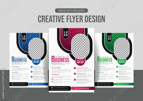 Business flyer design or leaflet design template 