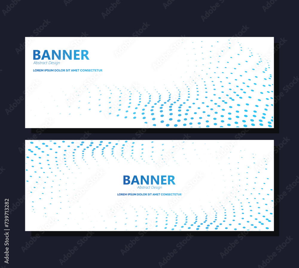 Colorful abstract dot banner design