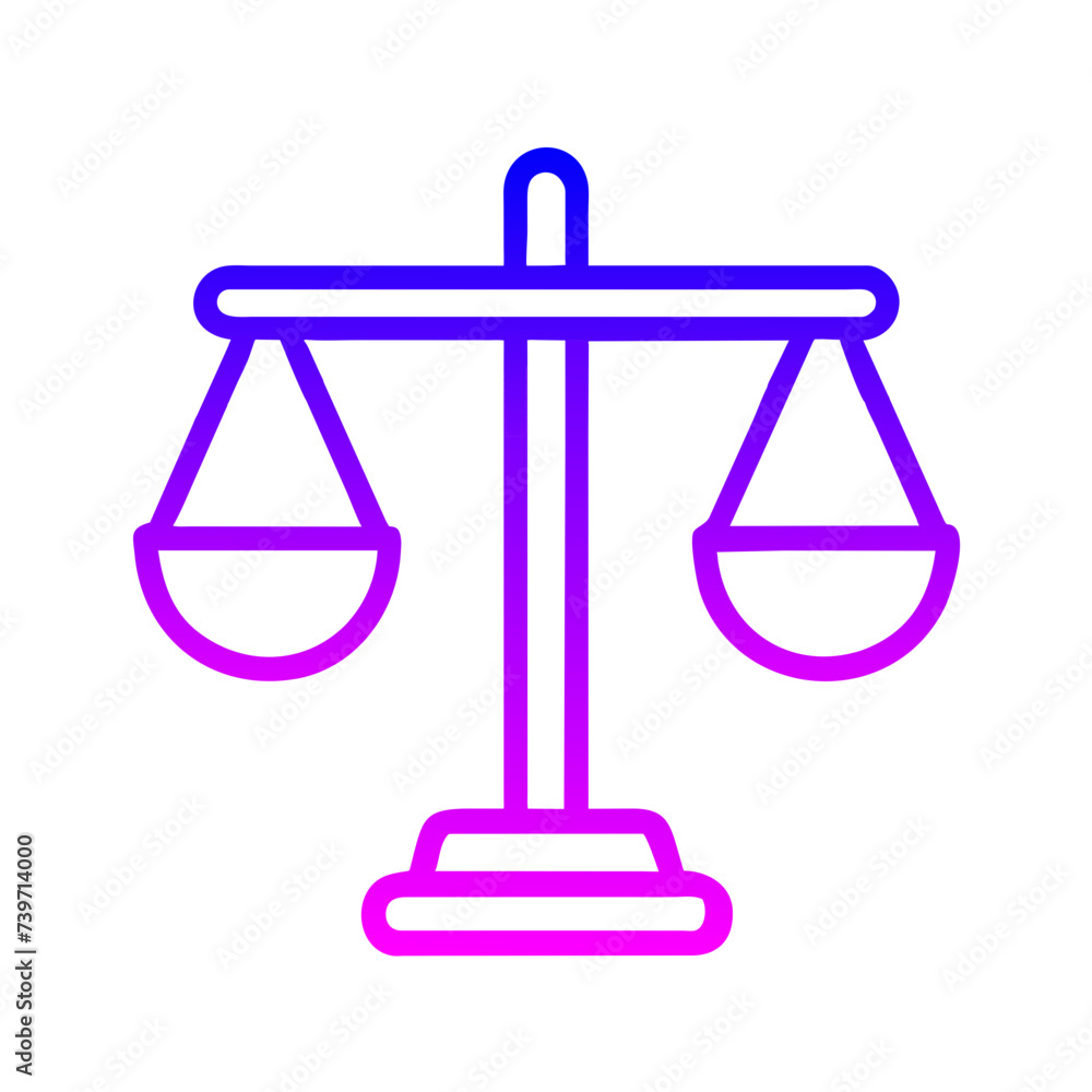 Scale of Justice Flat Icon: Ideal for Apps and Websites Scale of Justice Flat Icon: Ideal for Apps and Websites