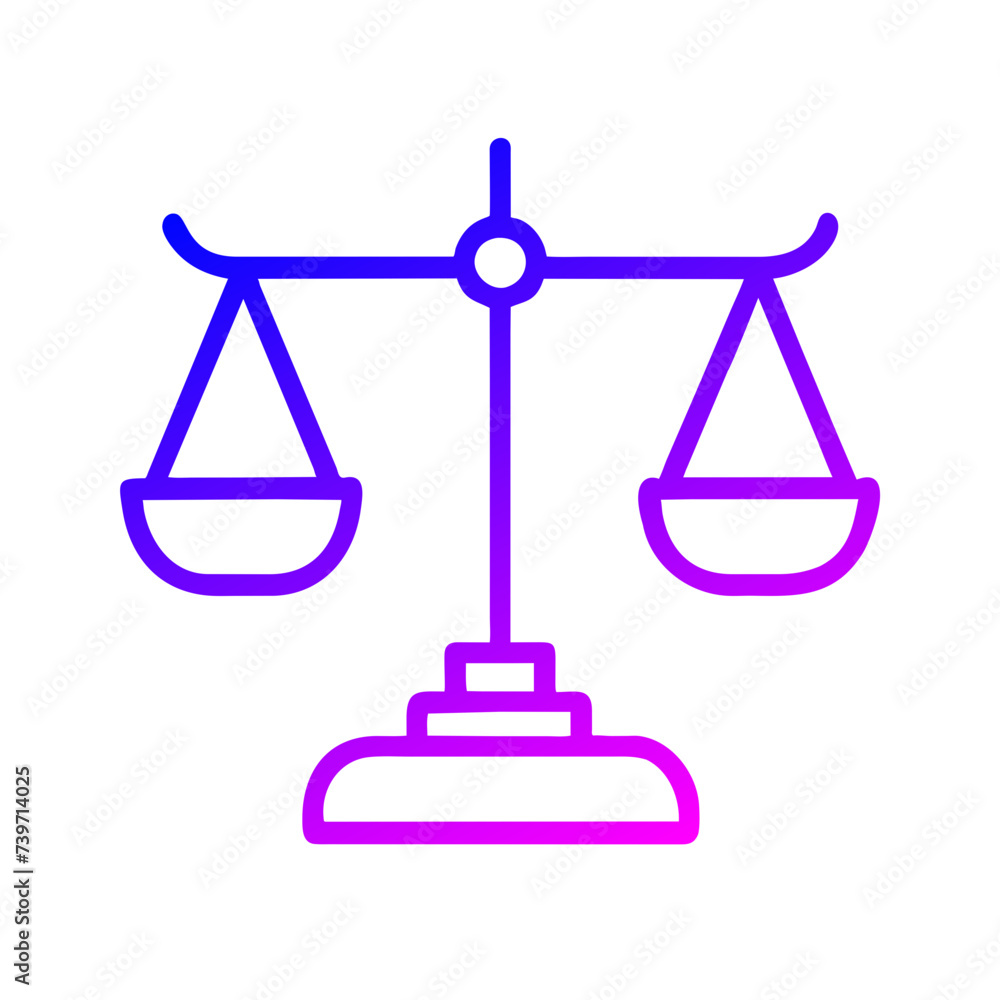 Scale of Justice Flat Icon: Ideal for Apps and Websites Scale of Justice Flat Icon: Ideal for Apps and Websites