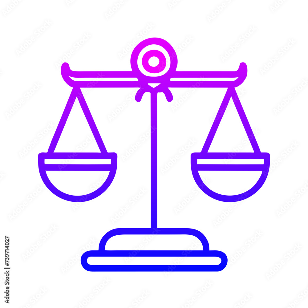 Scale of Justice Flat Icon: Ideal for Apps and Websites Scale of Justice Flat Icon: Ideal for Apps and Websites