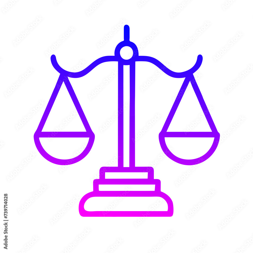 Scale of Justice Flat Icon: Ideal for Apps and Websites Scale of Justice Flat Icon: Ideal for Apps and Websites