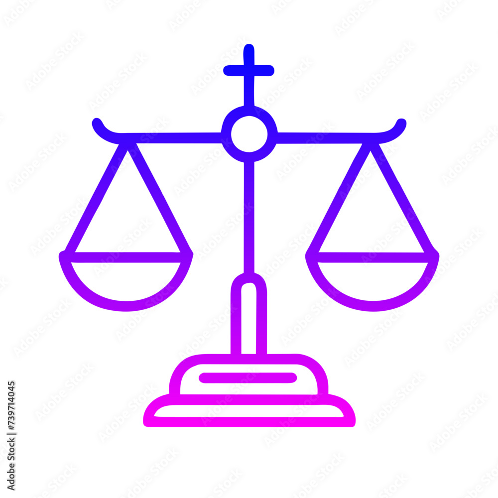 Scale of Justice Flat Icon: Ideal for Apps and Websites Scale of Justice Flat Icon: Ideal for Apps and Websites