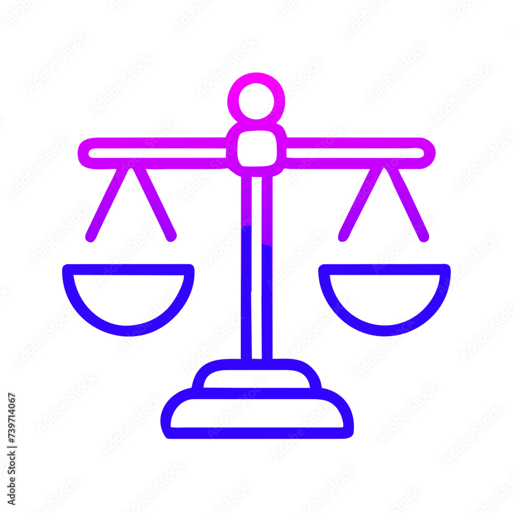 Scale of Justice Flat Icon: Ideal for Apps and Websites Scale of Justice Flat Icon: Ideal for Apps and Websites