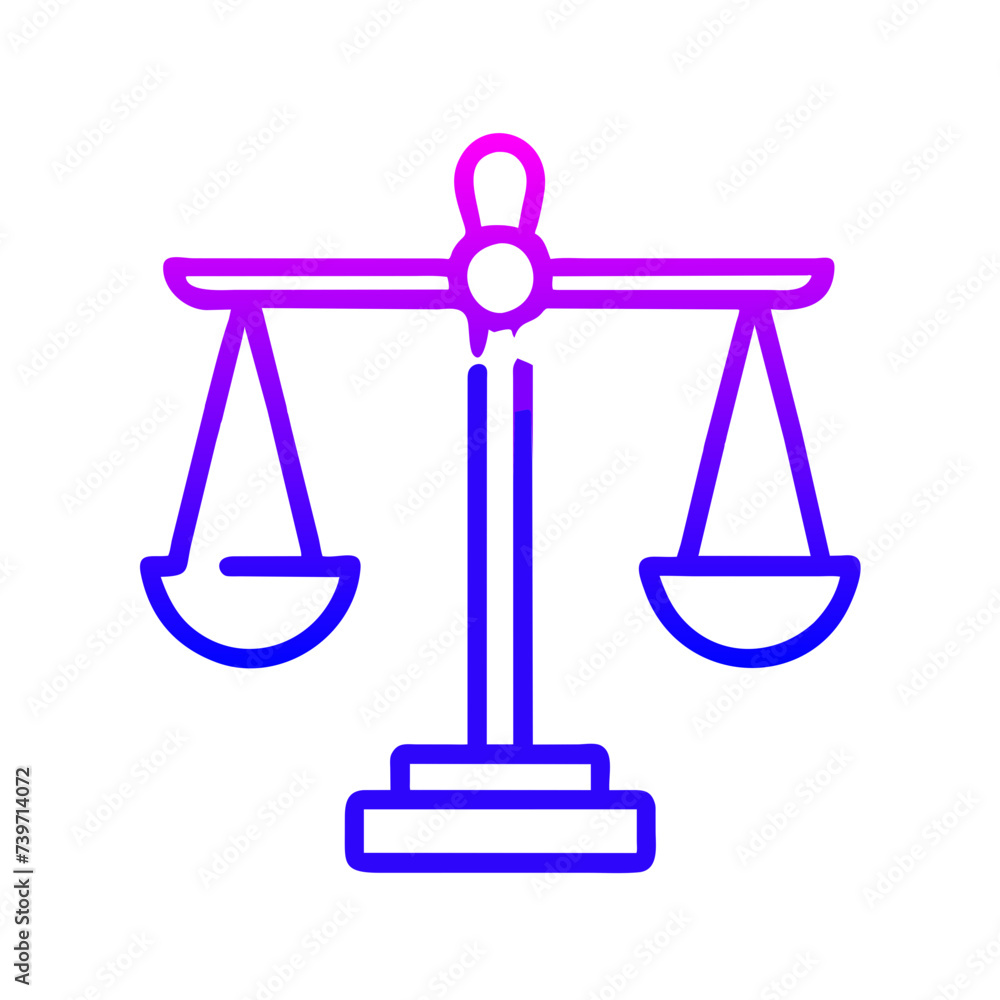 Scale of Justice Flat Icon: Ideal for Apps and Websites Scale of Justice Flat Icon: Ideal for Apps and Websites