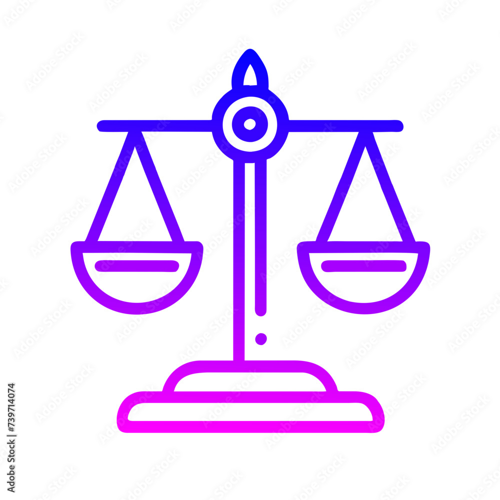 Scale of Justice Flat Icon: Ideal for Apps and Websites Scale of Justice Flat Icon: Ideal for Apps and Websites