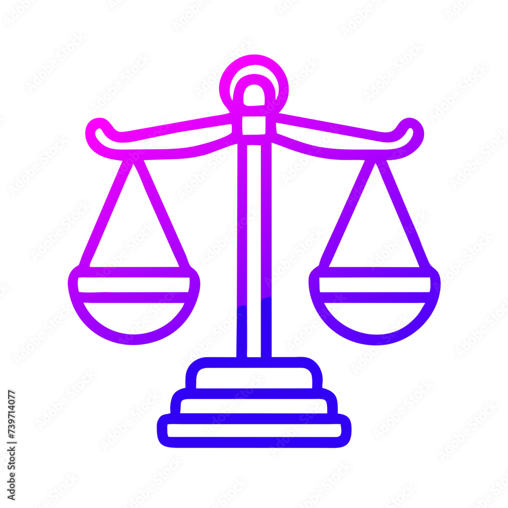 Scale of Justice Flat Icon: Ideal for Apps and Websites Scale of Justice Flat Icon: Ideal for Apps and Websites