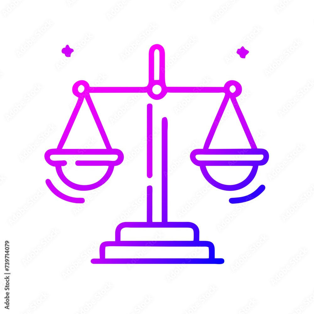 Scale of Justice Flat Icon: Ideal for Apps and Websites Scale of Justice Flat Icon: Ideal for Apps and Websites