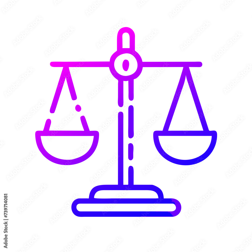 Scale of Justice Flat Icon: Ideal for Apps and Websites Scale of Justice Flat Icon: Ideal for Apps and Websites