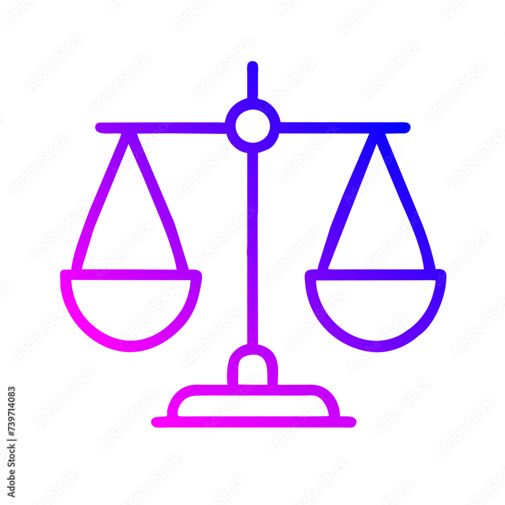 Scale of Justice Flat Icon: Ideal for Apps and Websites Scale of Justice Flat Icon: Ideal for Apps and Websites
