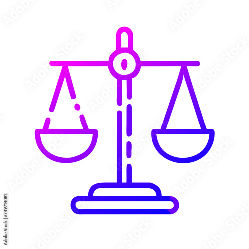 Scale of Justice Flat Icon: Ideal for Apps and Websites