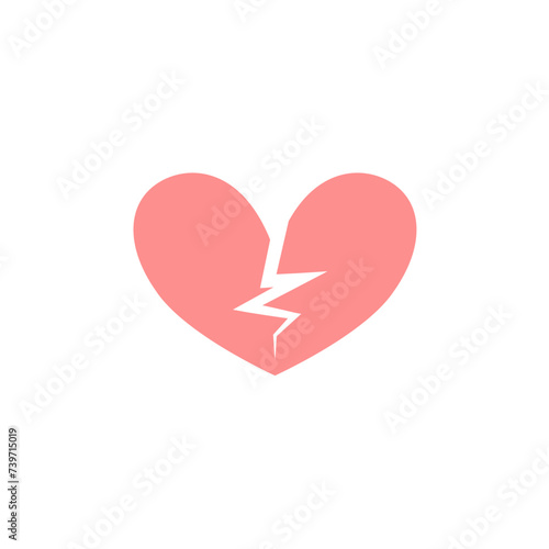 Broken heart icon