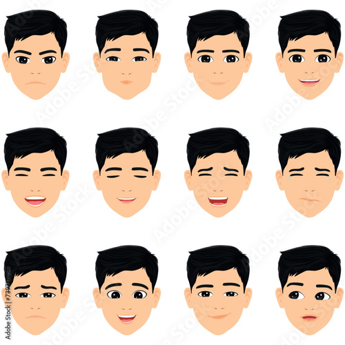 Facial expressions that convey emotional states