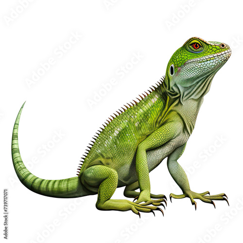 iguana on a white background