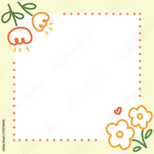Cute Flower Vector Drawing