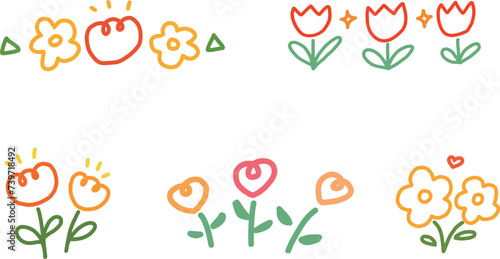 Cute Flower Vector Drawing