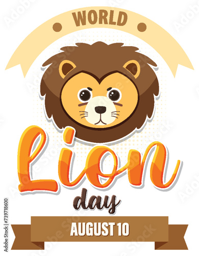 Wallpaper Mural Cute lion graphic for World Lion Day event Torontodigital.ca