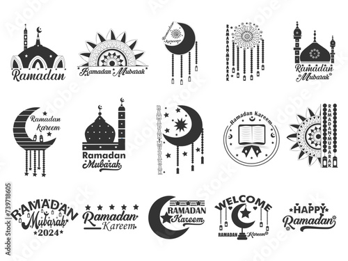 Ramadan Typography Bundle, Ramadan Logo Design Bundle, Islamic Logo, Ramadan Mubarak Bundle, Ramadan Kareem Bundle, Islamic typography, Islamic calligraphy, Calligraphy Design, Logo Design, Graphic  photo