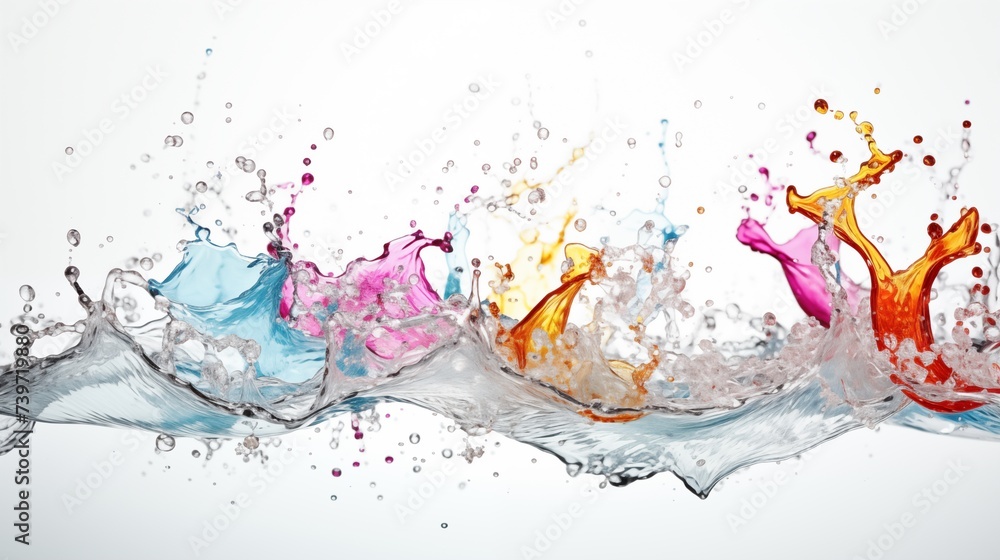 Mesmerizing movement of water displaying an array of vibrant colors, creating a captivating and ever-changing spectacle that enchants the senses.
