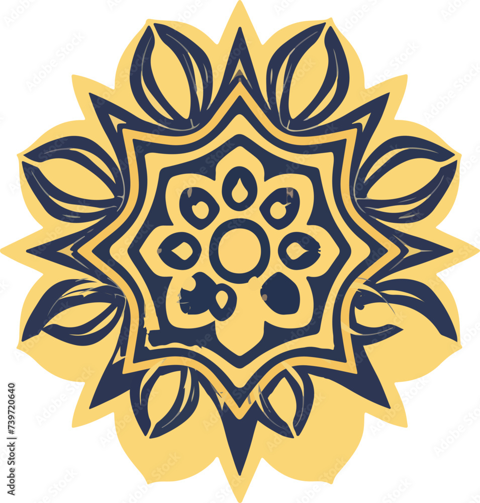 Decorative golden mandala on white background. Elevating Your Environment with Intricate Designs Decorative golden mandala on white background. Elevating Your Environment with Intricate Designs