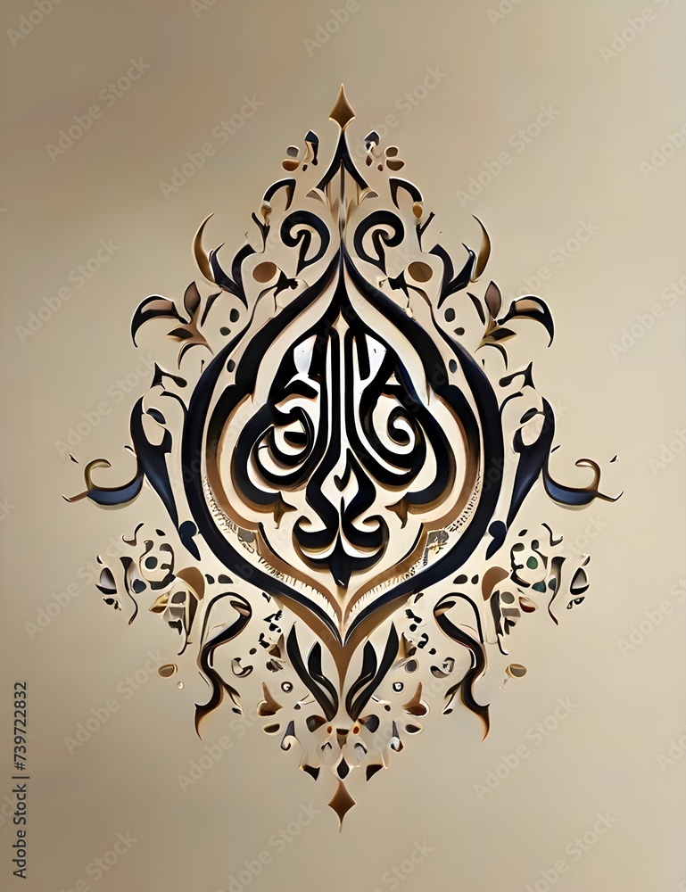 Spirit Ofthe Written Arabic Calligraphy, Background Image, Background For Banner, HD Generative AI