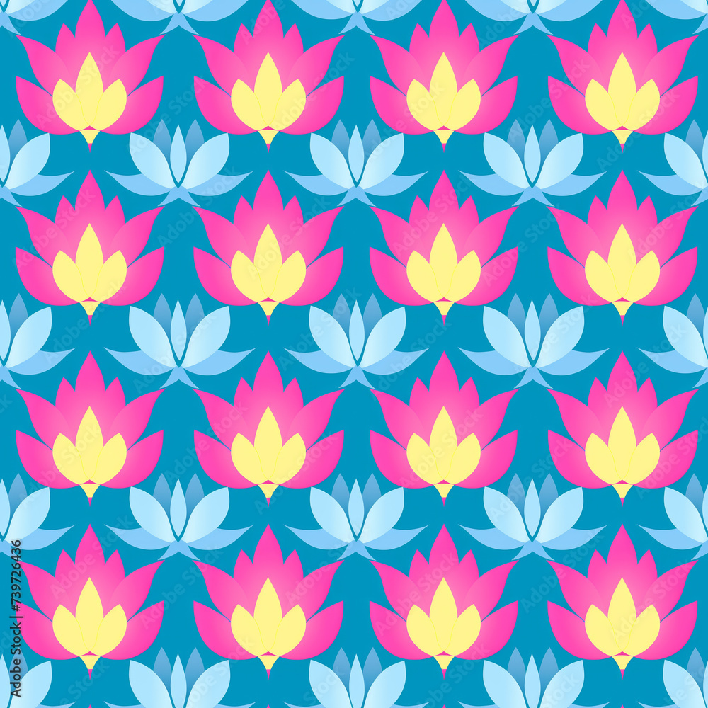 Singapore Peranakan seamless pattern, lotus pattern, seamless tile, background, Peranakan culture, Nyonya motifs, Nyonya pattern