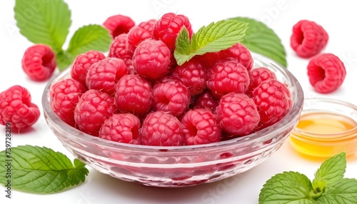 Group of Rasberry fruit isolated on white background