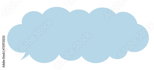 もくもくした雲の様なシンプルな吹き出しのベクターイラスト photo