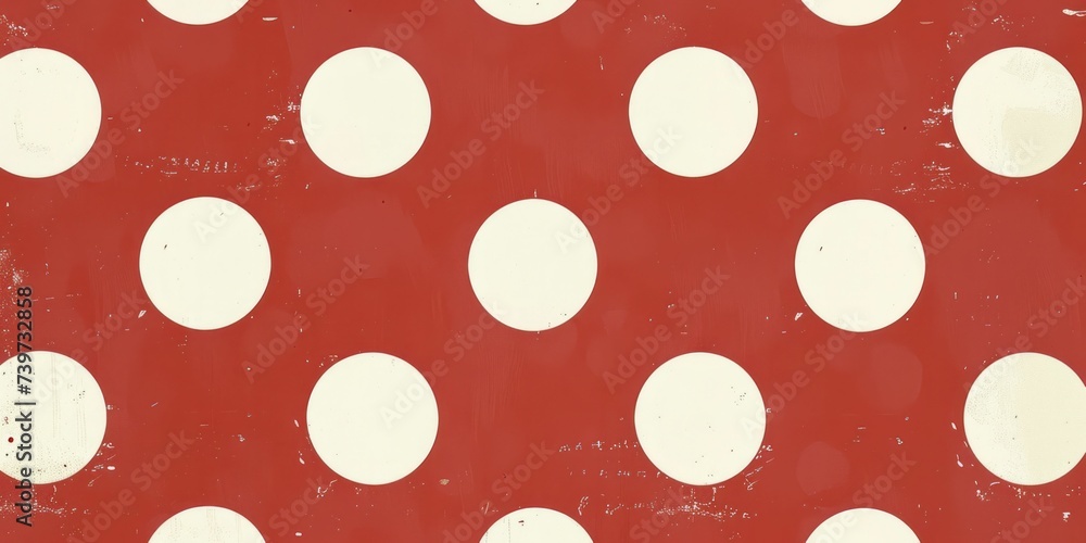 Playful and nostalgic, this retro red and white polka dot wallpaper evokes fond memories Playful and nostalgic, this retro red and white polka dot wallpaper evokes fond memories