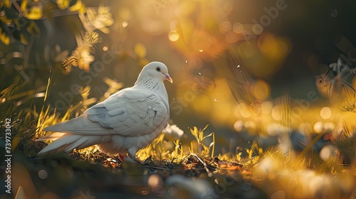 White pigeon. Generative AI