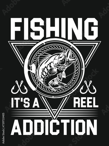 Fishing T shirt Design.