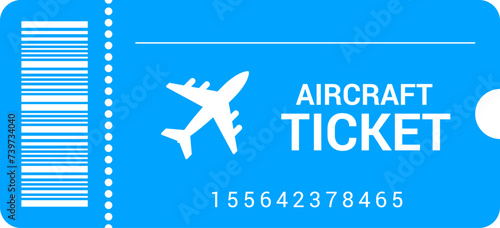 Travel transport tickets with barcode on white background. Airplane ticket in flat design with barcode. Pass card for transport. Transport pictogram. Vector illustration EPS 10. photo