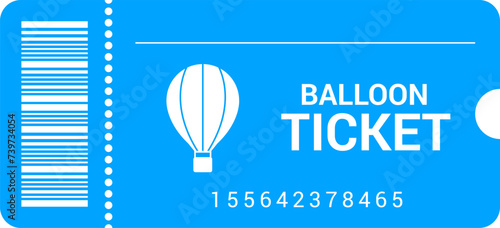 Travel transport tickets with barcode on white background. Balloon ticket in flat design with barcode. Pass card for transport. Transport pictogram. Vector illustration EPS 10.