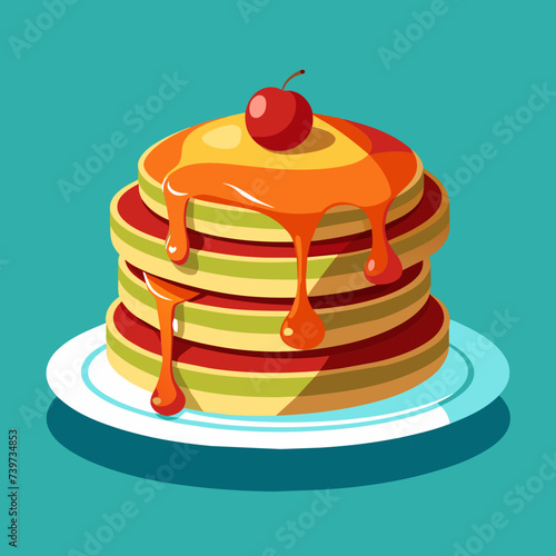Stack of Pancakes with Syrup