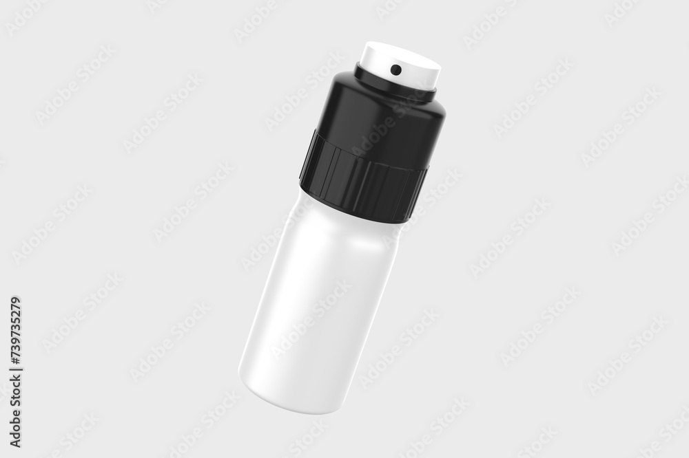 deodorant spray for women or men. mock up template of metal bottle for your design. 3d illustration deodorant spray for women or men. mock up template of metal bottle for your design. 3d illustration