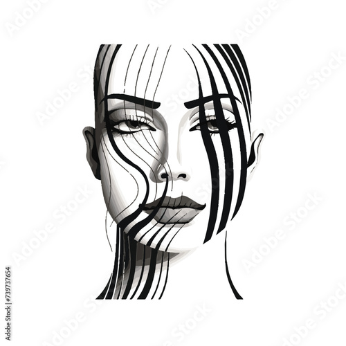 Symphony of Feminine Grace: Exquisite Hand-Drawn Portraits Celebrating the Beauty of Women
