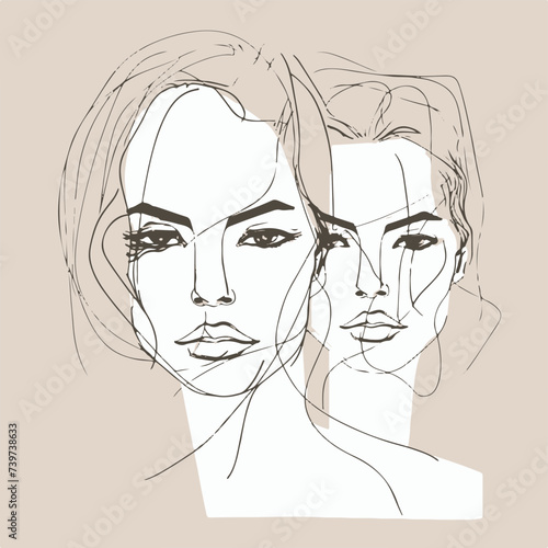 Symphony of Feminine Grace: Exquisite Hand-Drawn Portraits Celebrating the Beauty of Women