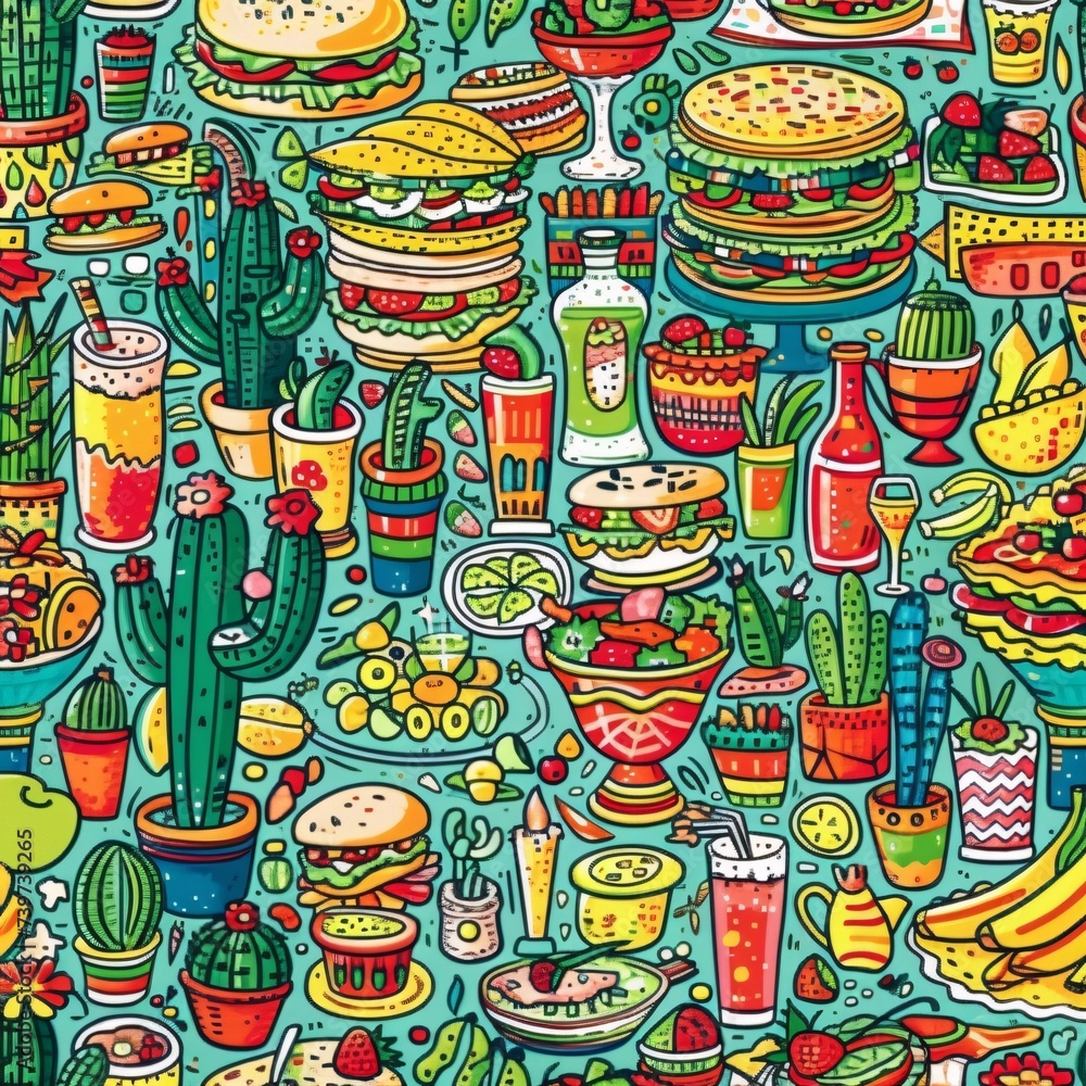 Foodie Frenzy A Monthly Celebration of Delicious Dishes and Drinks Generative AI